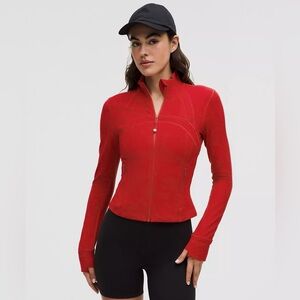 Lululemon Define Cropped Jacket Nulu Dark Red
